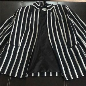 Black and white striped blazer by H&M